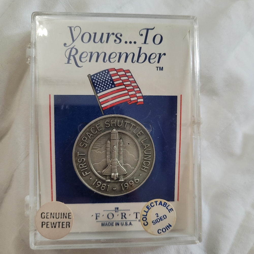 NWT Deadstock NASA First Space Shuttle Collectible Commemorative Coin Vintage
